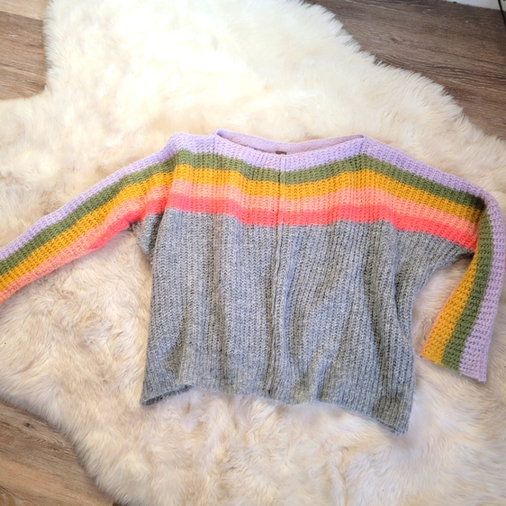 Oversized Free people Rainbow sweater